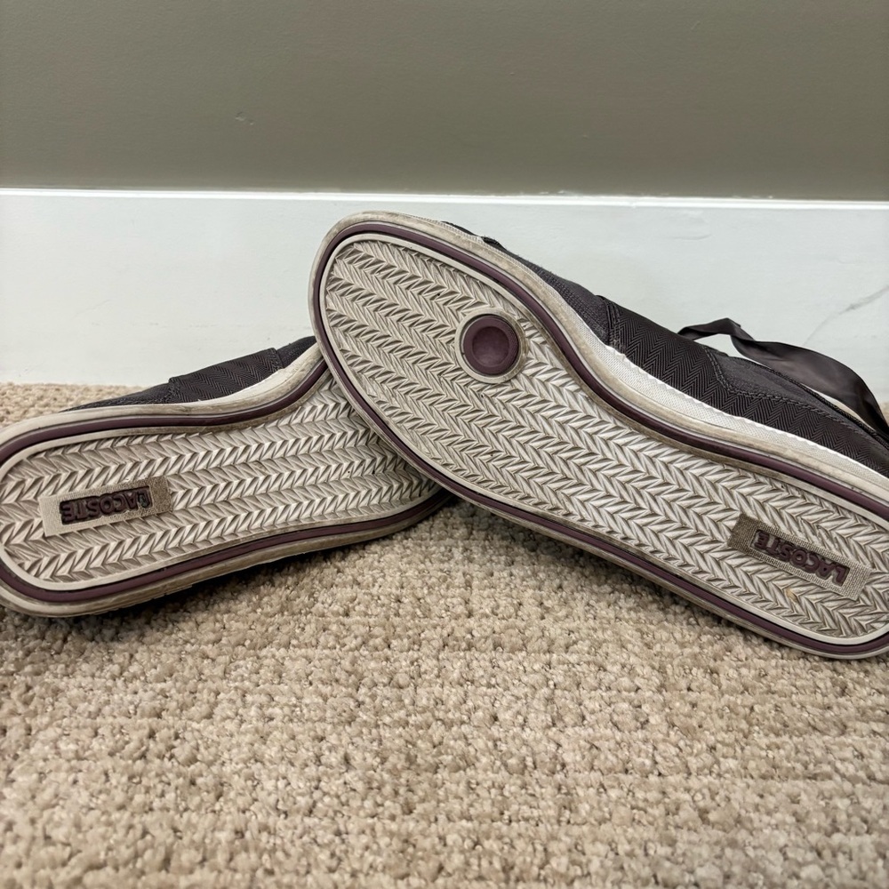 Lacoste High-Top Sneakers in Dark Purple Gray - size 7​​ - Picture 6 of 8